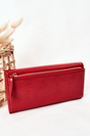 Великий жіночий гаманець з магнітом Червоний
