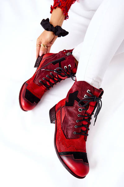Чоботи жіночі Maciejka Warm Leather Red 04625-08
