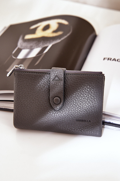 Еко Шкіряний Гаманець Жіночий Темно-Сірий Bronica