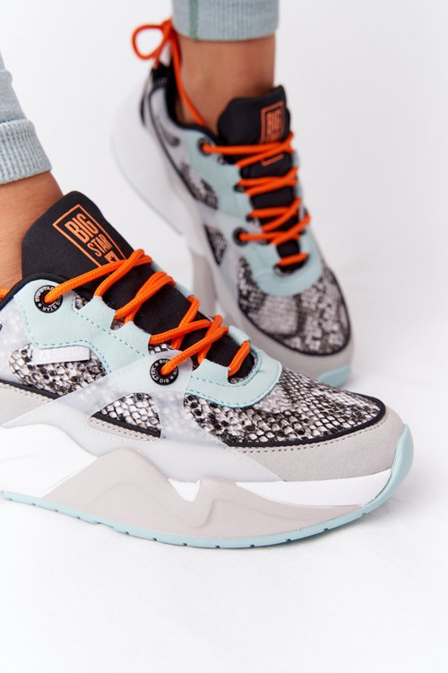 Жіночі кросівки Memory Foam Big Star HH274324 Сіро-зелені