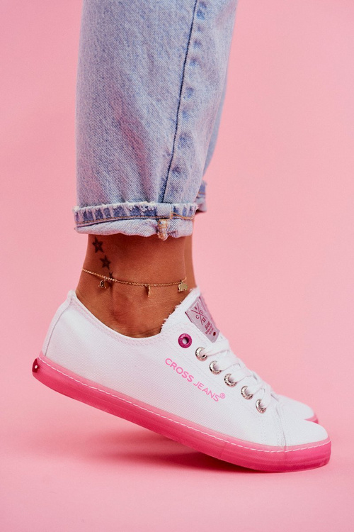 Жіночі кросівки Cross Jeans White Pink FF2R4075C