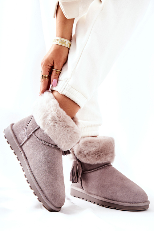 Снігові чоботи Fringed Grey Sorella