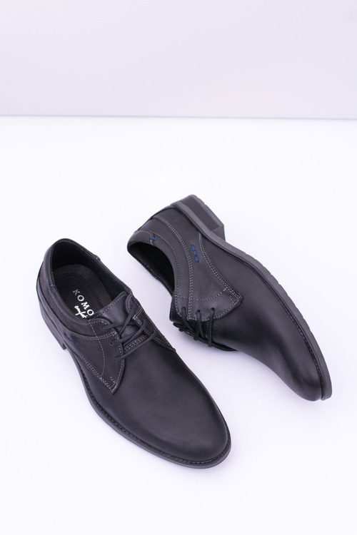 Елегантні чоловічі шкіряні напівчоботи чорні Santiago