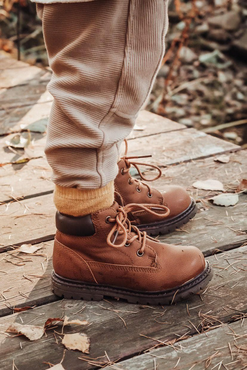 Чоботи дитячі теплі коричневі Moa