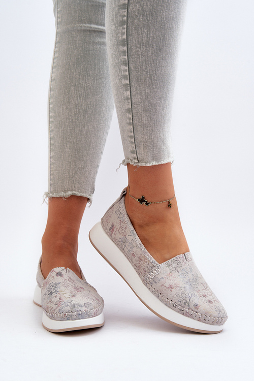 Жіночі шкіряні еспадрільї на платформі різнокольорового кольору Chorisa