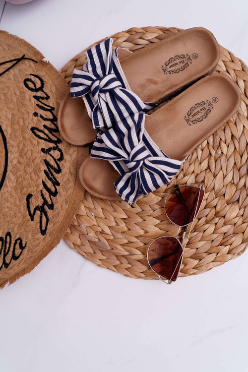 Жіночі шльопанці на пробці Cocard темно-сині Myrtens