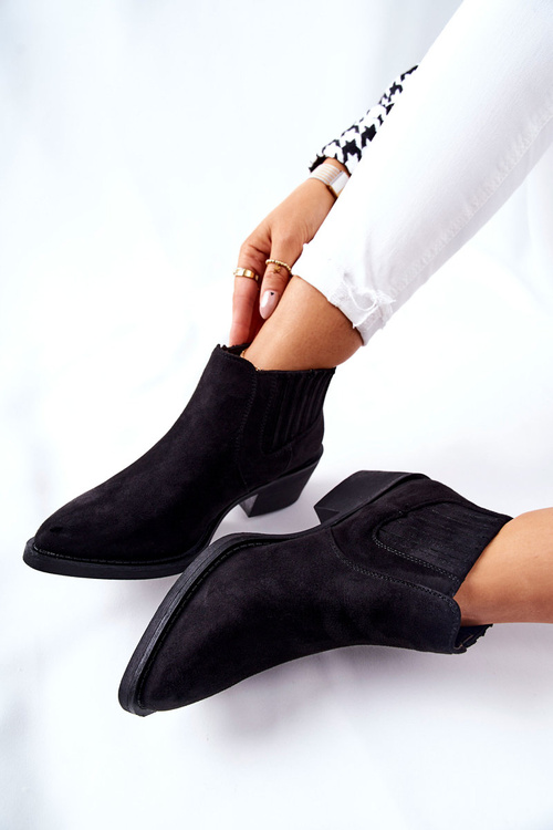 Замшеві чоботи чорні Assanella