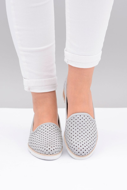 Шкіряна сіра польська балерина Lords Gabi