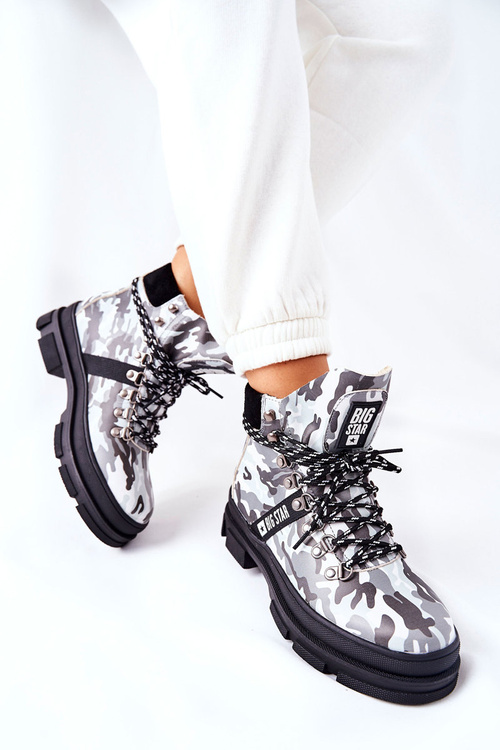 Шкіряні туристичні черевики Big Star II274368 Moro Black