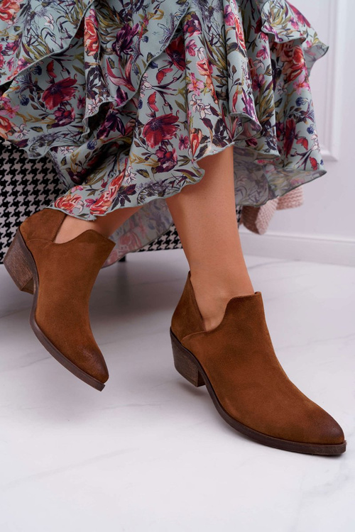 Чоботи жіночі Коричневі весняні шкіряні Anabella