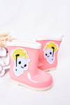 Дитячі чобітки з зайчиком рожеві