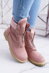 Жіночі замшеві кросівки Lu Boo Powder Pink Trappers Zippers Nancy