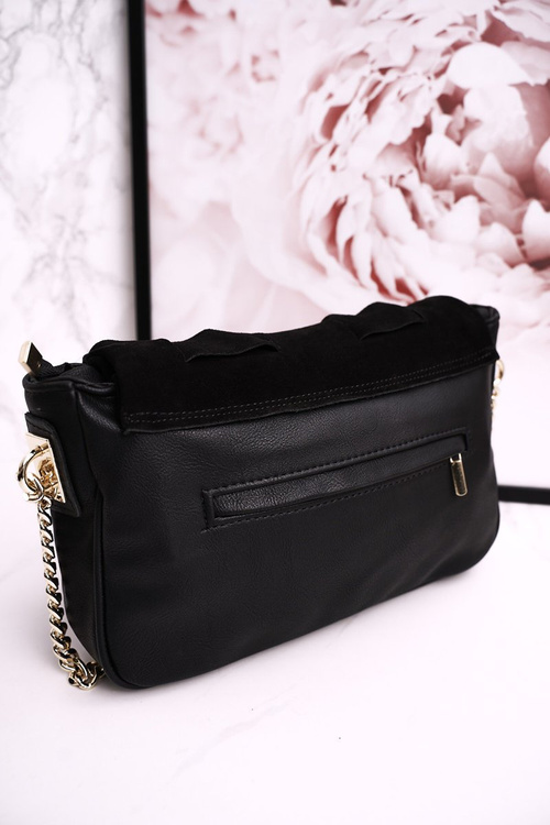 Клатч із замшевою плетенкою LAURA BIAGGI Чорний