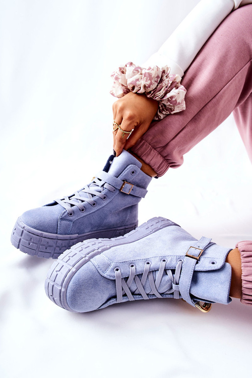 Високі кросівки на платформі Blue Evenia