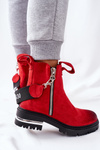 Черевики утеплені на блискавці Кортона червоного кольору