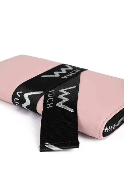 Шкіряний гаманець на блискавці Pink Mille