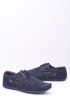 Темно-сині трикотажні чоловічі мокасини Emire