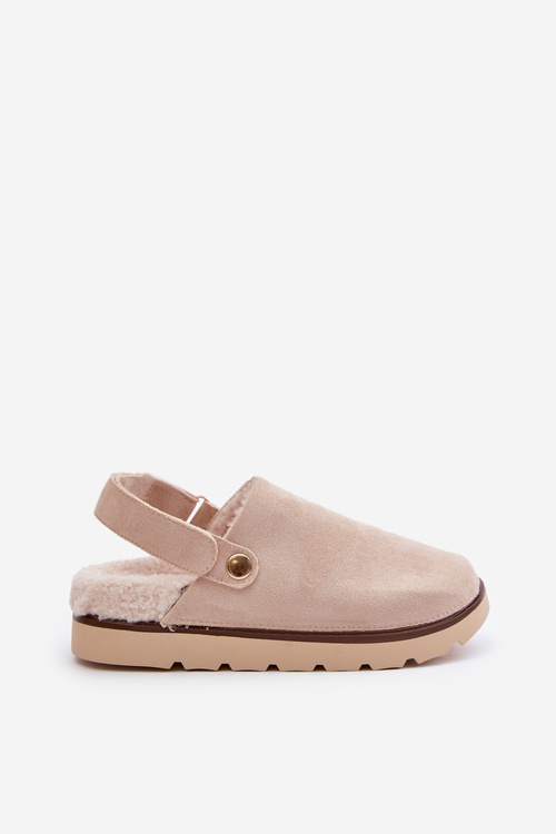 Жіночі тапочки на товстій підошві з хутром і пряжкою Black Linneola