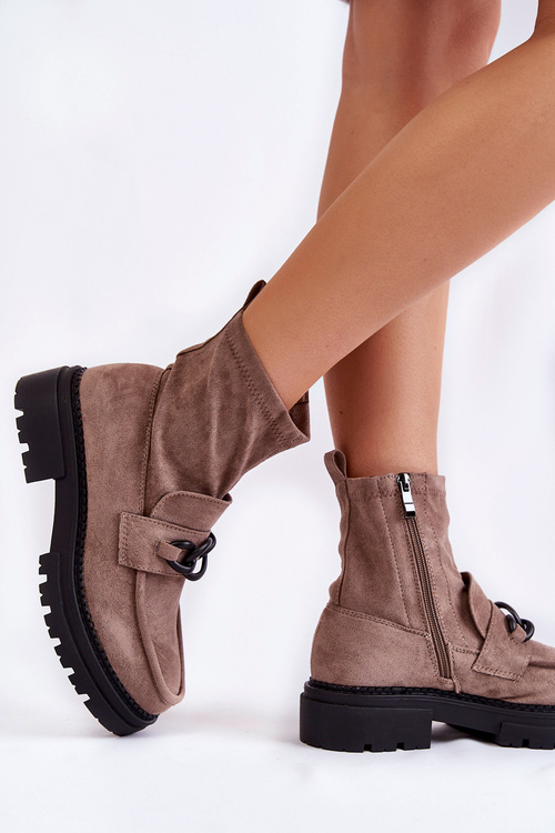 Жіночі замшеві черевики La.Fi 250042B-SU Бежеві