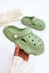 Дитячі поролонові тапочки Crocs Green Cloudy