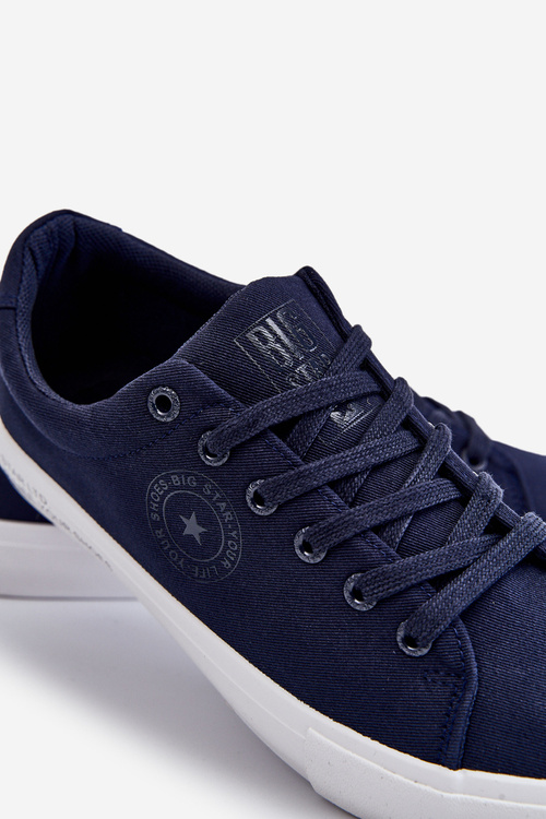Чоловічі низькі текстильні кросівки Big Star LL174076 темно-сині
