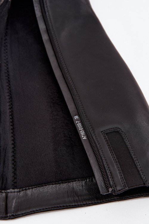 Шкіряні утеплені жіночі чоботи на каблуці Maciejka A7165-01 Чорні