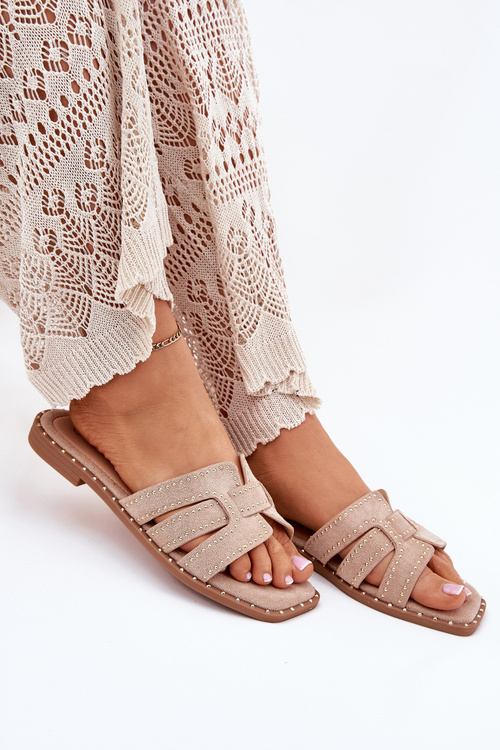 Декоровані Плоскі Сандалі Хакі Anniles