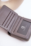 Гаманець жіночий глянсовий з екошкіри сірого кольору Zalirna