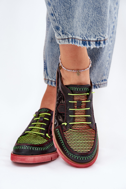 Шкіряні Чоботи Для Жінок З Візерунком Maciejka 06784-20 Чорні