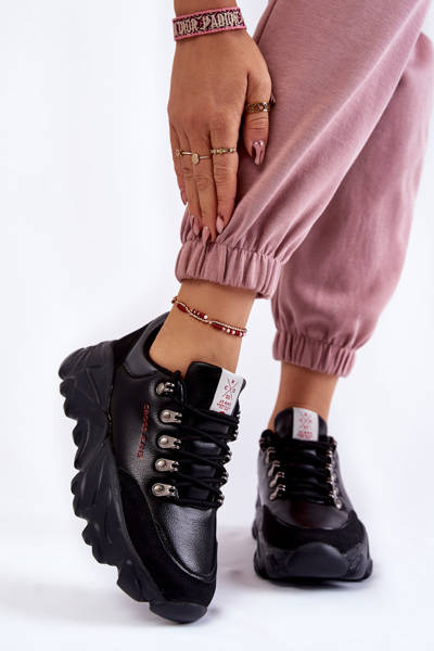 Жіночі кросівки на платформі Cross Jeans KK2R4073C Чорні