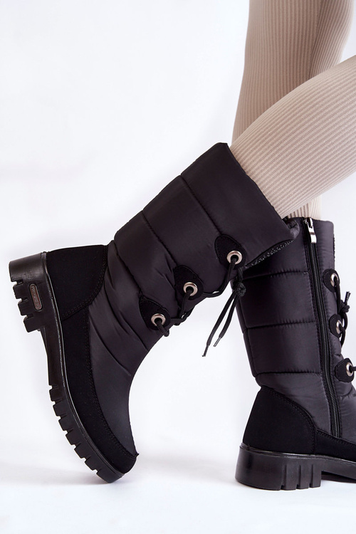 Високі теплі зимові черевики Progress PROGJ-20-07 Чорні