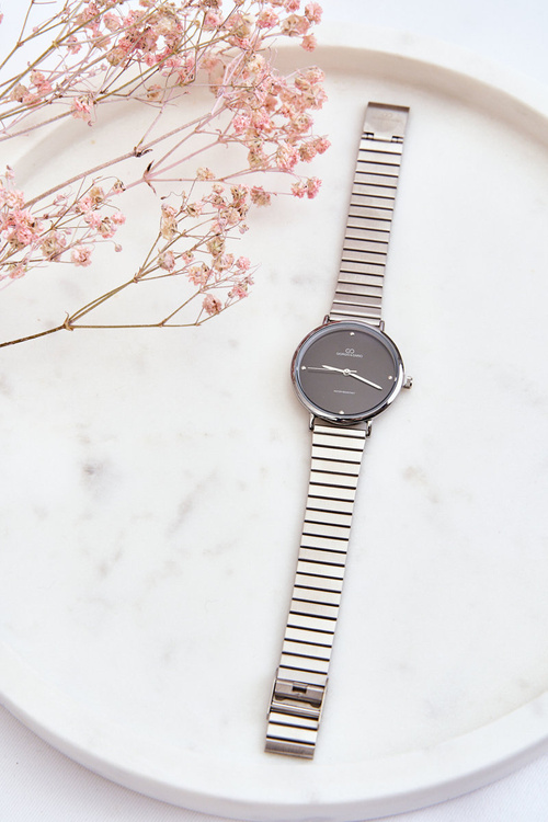 Жіночий водонепроникний годинник на браслеті Giorgio&Dario Silver-Black