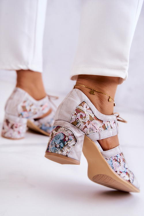 Жіночі шкіряні черевики Maciejka 05328-04 Бежеві