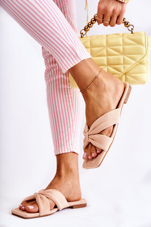 Жіночі замшеві тапочки світло-рожевого кольору Vanilla Sky