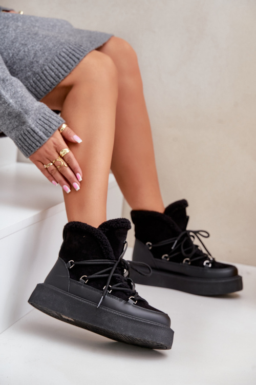 Чорні черевики на платформі Tamidra