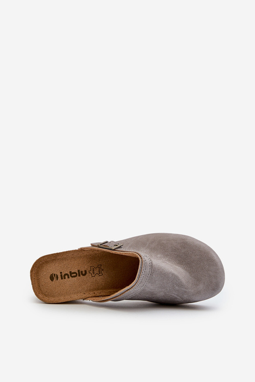 Жіночі туфлі на низькому каблуці Inblu BL000004 сірі