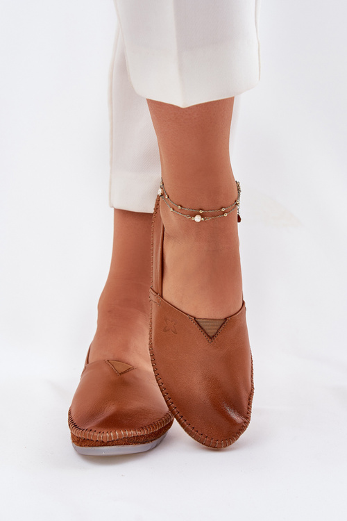 Шкіряні Балетки Гладкі Maciejka T1930-29 Коричневі