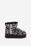 Дитячі зимові чоботи утеплені з пайетками Чорний-сріблястий ERebbica