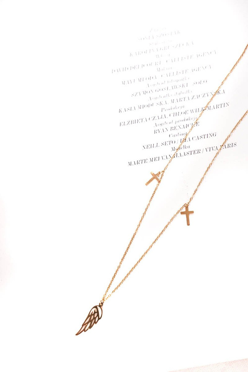 Жіноче золоте намисто ланцюжок крило хрест Офелія