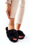 Жіночі тапочки з хутром Black Trusted