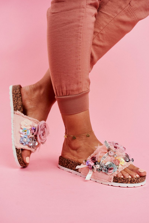 Жіночі гірки з квітами Pink Enrissa