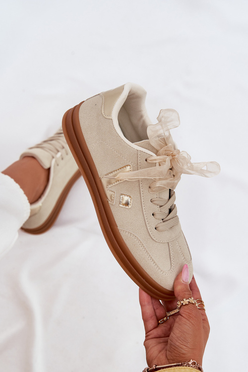 Жіночі Еко Замшеві Кросівки Бежеві Micca