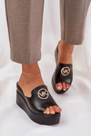 Сандалі На Платформі І На Котурі З Декорацією Чорні Nanessia