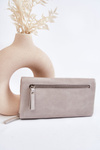 Жіночий великий гаманець на магніті сірий Connes