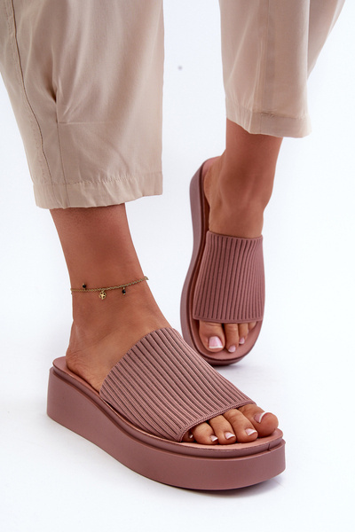 Жіночі босоніжки на платформі Sergio Leone SK083H Рожеві