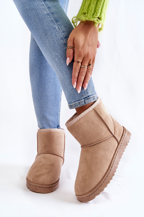 Жіночі теплі зимові черевики світло-бежевого кольору Virgina