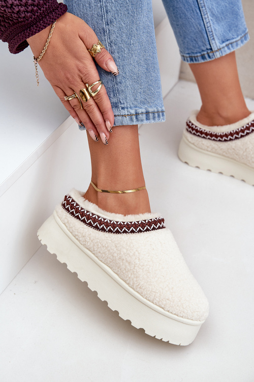 Снігоступи Тапочки На Платформі З Овчини Світло Бежеві Ovirissa