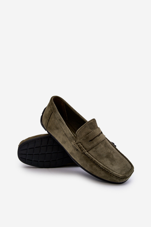 Чоловічі замшеві мокасини темно-сині Wesley