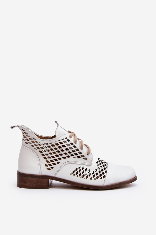 Чоботи шкіряні з вирізом Zazoo 2704 Білі