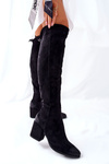 Жіночі високі черевики на підборах чорні Corrig